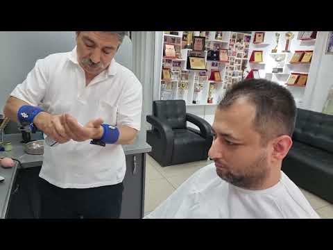 I HAVE 100,000 SUBSCRIBER PLATE!COLORED DREAMS WITH MUNUR ONKAN.HAIR CUT, HAIR WASH AND SEAT MASSAGE