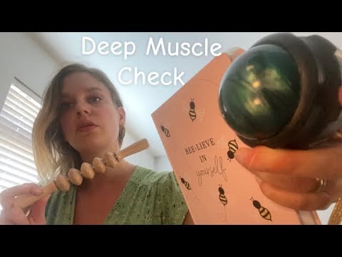 [ASMR] Fast & Aggressive Observing, Taking Notes And Muscle Massage ( Rollerball, Wooden Tool)