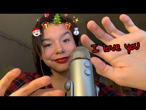 ASMR whispering Christmas songs:) (VISUAL TRIGGERS)