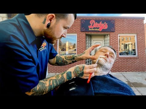 💈 Old School & Cool 1970s Dicky's Barbershop | Rural Minnesota Wet Shave