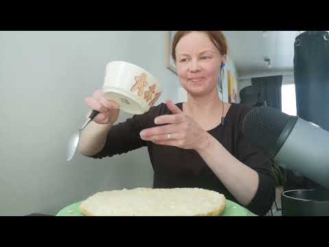 ASMR Cake Filling & Frosting 🍰 – It Didn't Go Perfectly, But the Sounds Did! Soft spoken with accent