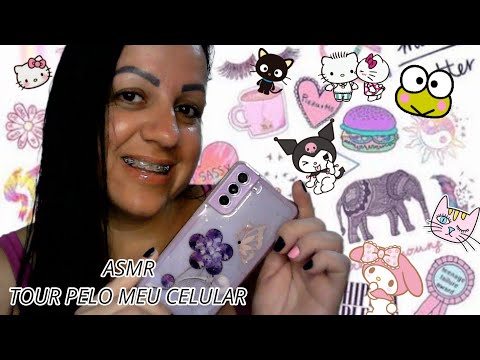 ASMR-TOUR PELO MEU CELULAR #asmr #sonsdeboca #relaxar #asmrportuguês