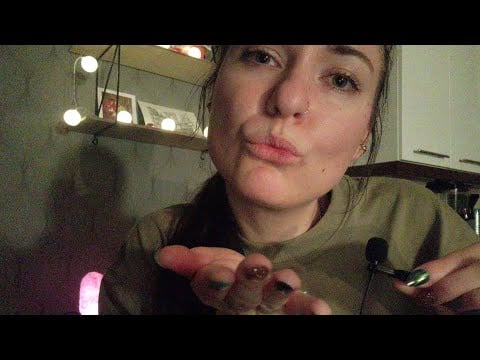 ASMR- Blowing kisses with handmovements and ramble