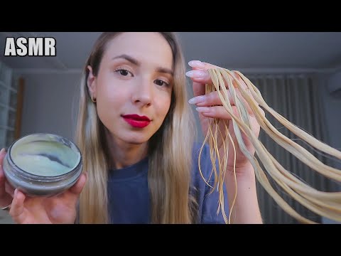 ASMR - HIDRATANDO SEU CABELO DE VERDADE 💇🏼‍♀️ *sons reais*