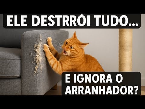 Seu gato arranha sofá e cortina? Veja como fazer ele usar o arranhador!