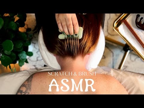 ASMR Soft Scratches and Hair Brushing Reset Her Brain [No Talking]