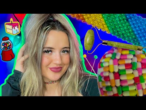 ASMR LIVE pt. 2 🐸🎄💚 — mouth sounds, roller beads, pins, pill mic, fluffy mic, soft whispers, etc!