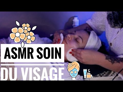 ASMR SOIN DU VISAGE😴 - CHUCHOTEMENT 😍- STRACHING EXTREME💙- PRODUITS DE BEAUTÉ🧴