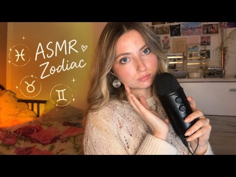 ASMR | ich erkläre euch die basics der sternzeichen ♌️ ♒️ ♉️ (ear to ear whispering) 