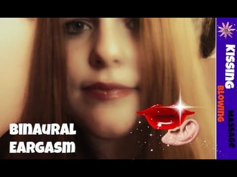 [ASMR] Binaural Eargasm, 💋Kissing, Blowing, Breathing, Ear Massage All Close Up.