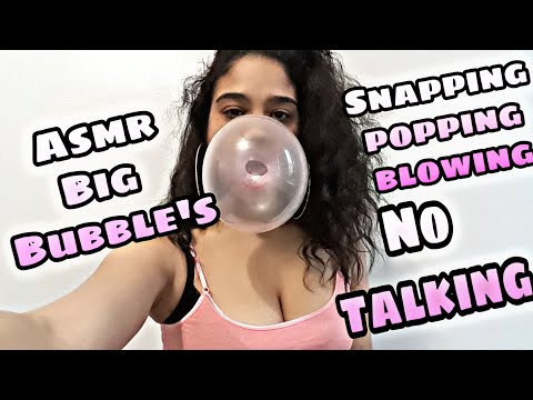 BIG BUBBLES GUM ASMR NO TALKING