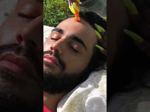 Facials & Nitpicking WHITEHEADS in nature | FULL VIDEO ON OUR YOUTUBE CHANNEL #shortsvideo #shorts