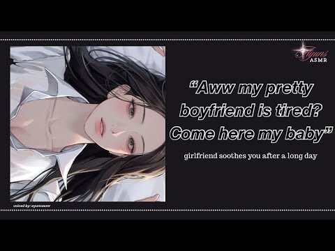 girlfriend soothes you after a long day [kissing] [sleep aid] [keyboard noises] [breathing]