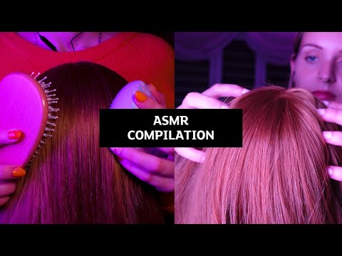 ASMR Hair Play & Soothing Hair Brushing: Anxiety Relief & Relaxation Compilation | NO TALKING