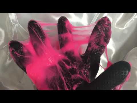 RUBBER GLOVES 👉  Messy with Super Stretchy Slime💦 [[ASMR]]