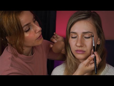 ASMR the CUTEST Bambi FAKE Freckles Tiktok Trend MAKE-UP💄close-up, attention to detail, real person