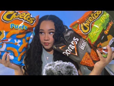 ASMR CRUNCHY CHIP SOUNDS(chewing noises + whispering)🍿