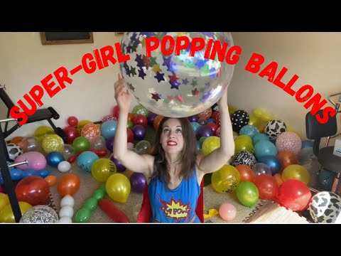 Supergirl Popping Balloons | Balloon Challenge