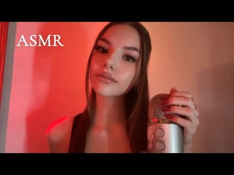 ASMR mic scratching + mouth sounds (bare, fluffy, and foam mic cover)