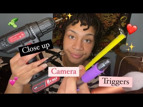 ASMR - Calm to Aggressive Close up Camera Triggers (Leah)