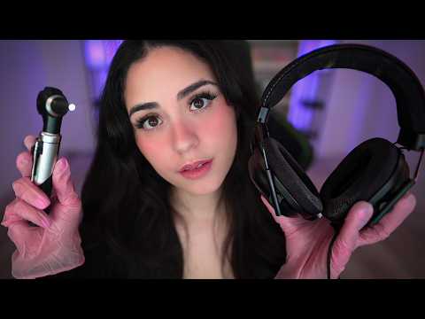 ASMR The Most Detailed Ear Exam (Otoscope, Hearing Test, Ear Cleaning)