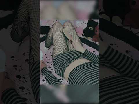 Fishnet brushing ASMR #asmr #fishnets #asmrbrushing