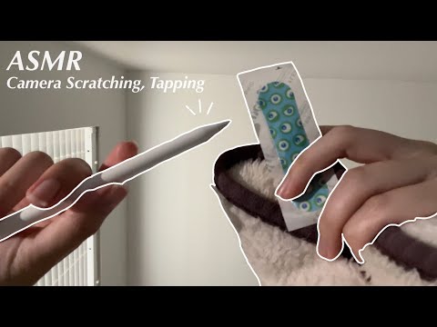 ASMR｜Camera Scratching, Tapping with fingers, bandaid, blanket, and apple pencil（No Talking）
