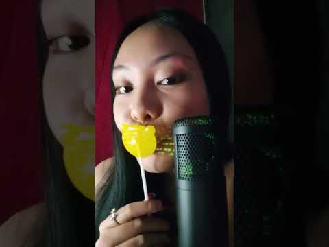 ASMR. LOLLIPOP KISSING, WHISPERS, SOFT SPOKEN, MOUTH SOUNDS, SMACKING, LICKING, WET NOISES, KISSING