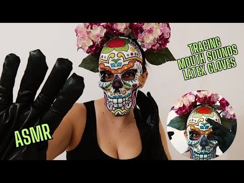 ASMR HALLOWEEN 🎃 MOUTH SOUNDS - TRACING - LATEX GLOVES - TOUCHING YOUR FACE
