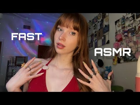 FAST ASMR For Short Attention Spans (Clicky Ring Hand Sounds, Tapping, Gripping, Rambles)