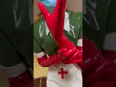 Do not worry… the latex nurse will tak a care of you 🤍✨ #nurse  #latexgloves #glovesounds #asmr