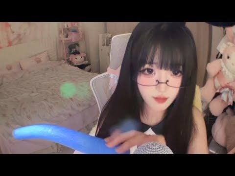 Charming Girl Tapping Microphone for Sleep | Calming ASMR Sounds