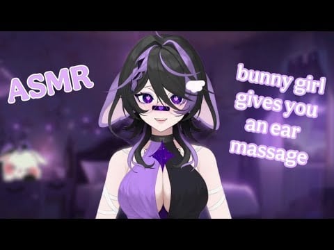 vtuber asmr ☾ bunny girl gives you a looooong ear massage 🐰💦