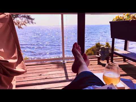 ASMR barefeet by the water relaxing waves sound
