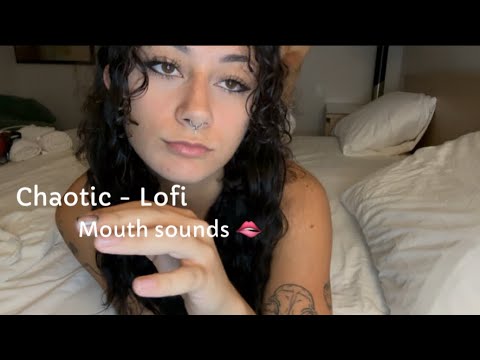 ASMR | chaotic/Lofi mouth sounds and camera tapping 