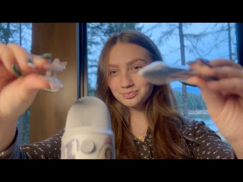 ASMR Face Tracing 💆‍♀️ + clipping back your hair