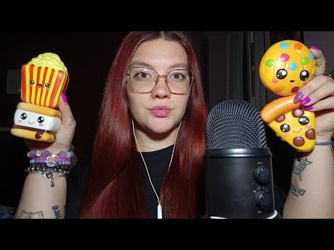 MY NEW SQUISHY (Tapping, Mouth Sounds, Squeezing) 😴💜 | ASMR ITA 