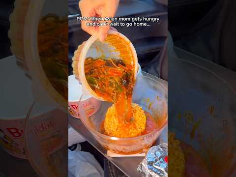 When Asian mom gets hungry and can’t wait to go home… #food #eating #mukbang #ramen #dumplings