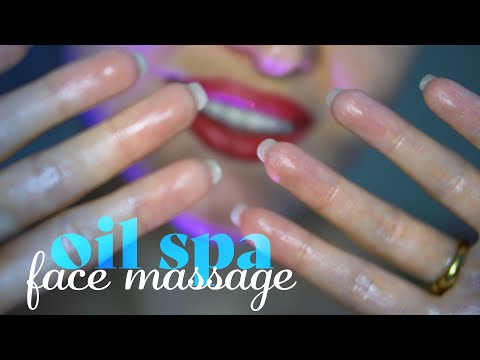 ASMR ~ Oil Spa Face Massage ~ Layered Sounds, Personal Attention, Closeup