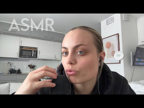 ASMR Mouth sounds & mic scratching with face touching 🌟