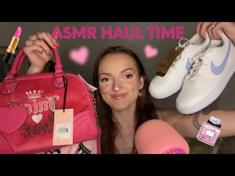 ASMR | Collective Girly haul!💗 (Lots of tapping, fabric scratching, whisper ramble)