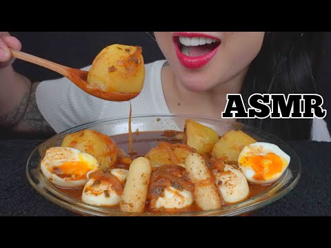 ASMR CHEESY RICE CAKE + EGGS POTATOES BOIL (SOFT STICKY EATING SOUNDS) NO TALKING | SAS-ASMR