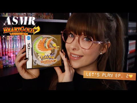 ASMR 💛 Let's Play Pokemon Heart Gold ep.2! Morty's Ghost-type Team! 👻  Whispered Gaming & Battling 🎮