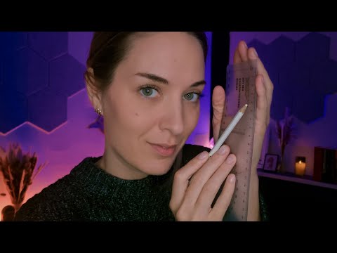 Close-Up ASMR: Taking Your Measurements And Drawing Your Portrait with Relaxing Sounds