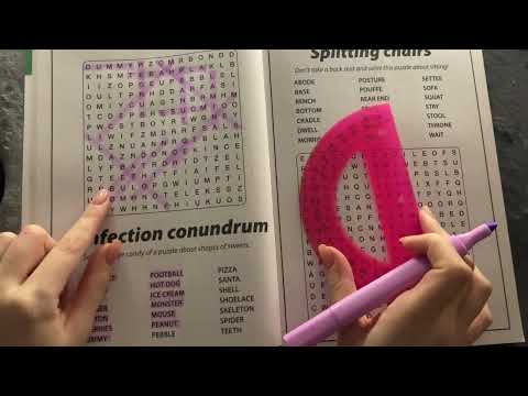 ASMR with WordSearch Puzzle - Whispering