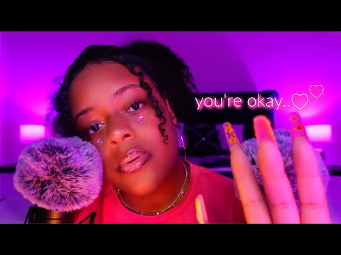 ASMR - Positive Affirmations + Stress Plucking & Snips 💕✨(Close Ear-To-Ear Whispers ♡)