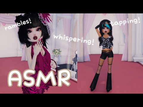 ASMR roblox dti 💄 tapping and dressing to impress (whispering, tapping)