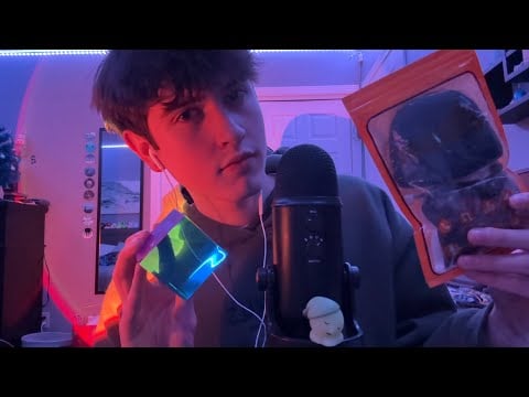 ASMR TRYING NEW TRIGGERS (mic covers and colored cube) 🧊🎙️