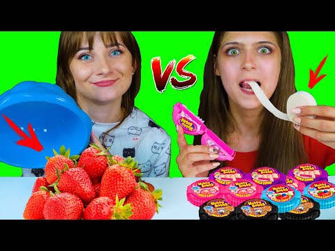 ASMR STRAWBERRY VS STRAWBERRY FOOD CHALLENGE | EATING SOUNDS LILIBU