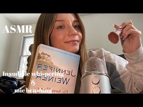 ASMR inaudible Whispering, Mic Brushing, and Book Tracing (Custom for Conner)